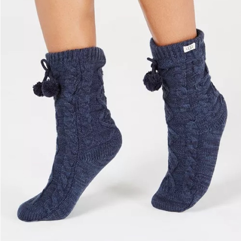 Women’s UGG Pom Pom Fleece Lined Slipper Socks